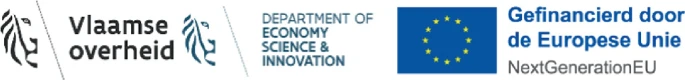 Vlaamse Overheid, Department of Economy Science & Innovation, Gefinancierd door de Europese Unie, NextGenerationEU